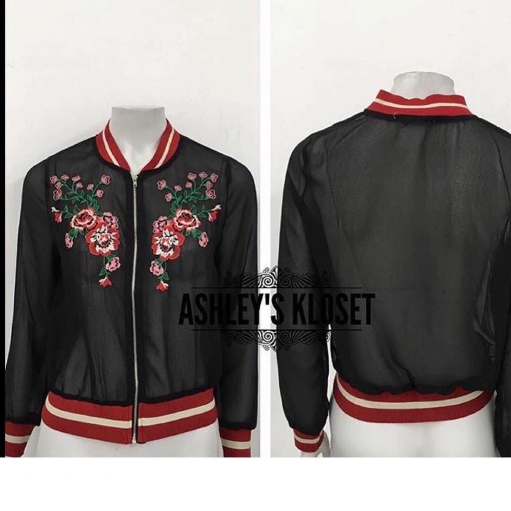 Floral chiffon jacket